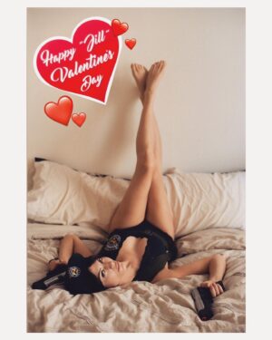 Julia Voth Instagram - Oh là là ❤️ A very Happy Jill Valentines Day to all the lovers in this zombie infested town. May you shoot straight from the heart into the nearest frontal cortex. Love: The Master of Unlocking your Heart ❤️ #jillvalentinesday #jvday #happyjillvalentinesday