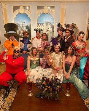 Julia Voth Instagram - This level of commitment to dinner wear is something I can get behind @caitlinskybound @johnstamos @miavoncriss @darrencriss thank you for the magical night. Disneyland will never be the same ✨Costumes by @glimmerwood & @royalentertainers #21royal #disneycosplay #dinnerwearextraordinaire