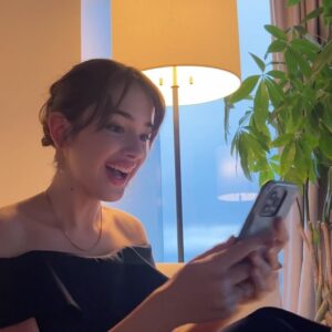 Julia Butters Instagram - At 13 years old, @julia_butters (Julia Butters) has already acted in two best picture-nominated films. Here’s #10Things with “The Fabelmans” actress ahead of the 95th Annual Academy Awards. ❤️ ⁣
 ⁣
1. All dressed up (with somewhere fabulous to go) on a night out in Hollywood. ⁣
2. A very proud brow moment.⁣
3. Julia’s must-have movie snacks. 🍿⁣
4. Quick fit check. ⁣
5. Bestie @mckennagraceful (Mckenna Grace) hyping Julia up.👯‍♀️⁣
6. Waiting on the chauffeur (aka dad).⁣
7. Is there a better  1? (Also dad.)⁣
8. “I love you” texts.⁣
9. A surprise on Sunset Boulevard. 🌇💫⁣
10. Reunited (with a “The Fabelmans” cast member!) and it feels so good.