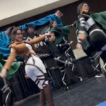 Julia Maggio Instagram – AOT is over, but we are still doing the Hange dance with @kay_lamallari @juliastunts & @thecorpsdancecrew 
#attackontitan #aot #shingekinokyojin #snk #anime #manga #cosplay #dance