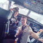 Julia Maggio Instagram – This is your captain speaking… is this thing on? ✈️
After flying all over the world at least 2 flights per month solely on @delta this year, they finally let me fly the plane home! Just kidding, but they gave me a trading card & let me sit in the cockpit #delta  #travel