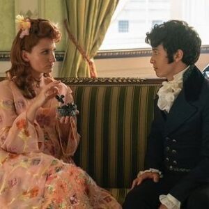 Julia Quinn Instagram - I don’t know about you, but I’m feeling #prudank, too.

@missbessb @jamesphoon_ 
#bridgerton #bridgertonseason3 #prudencefeatherington #harrydankworth