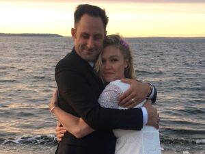 Julia Stiles Instagram - Three years, Five countries, Two Quarantines, and we haven’t killed each other. 💕 Happy Anniversary, Luv