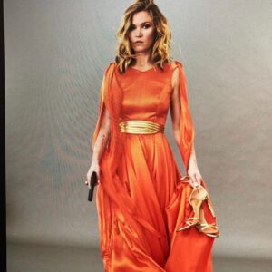 Julia Stiles Instagram - Thank You @gilesdeacon_ and @rebeccahale_costume and @jennhartyhairmakeup for making me feel like an elegant badass. Gun in one hand, heels in the other. 😉 Season 3 of Riviera drops @skyatlanticuk October 15th! Catch the first 2 on Amazon and @sundancenow