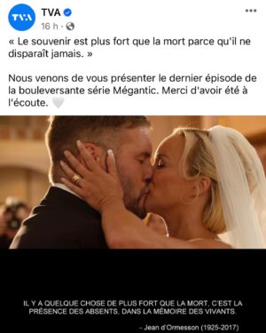 Julie Ringuette Instagram - J’ai reçu de nombreux messages et de témoignages depuis hier. Merci à tous pour vos bons mots! Profitons de chaque instant. ❤️ 

@tvareseau #mégantic #sériedramatique #tvseries #momentpresent