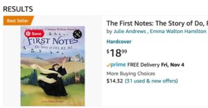 Julie Andrews Instagram - THE FIRST NOTES: The Story of Do, Re, Mi is an Amazon Bestseller! Have you ordered your copy yet? - Team Julie