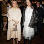 Juliette Binoche Instagram - With Queen Prada 👑 The lover of films 🖤 Fashion show @prada & @rafsimons Gorgeous moment ! Thank you Verde, Antonella and Judith, the best team 🌈 Thank you @orbis.media Suzel and Gaëtan ❤️ 👰‍♀️ @jonathan_huguet 💋 @celine_planchenault 🪮 @robertvetica 💅 @lucytuckernails