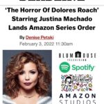 Justina Machado Instagram - This is so exciting!!! I’m very grateful. Dolores Roach is like nothing I’ve ever played before. What a gift to work with this incredibly thoughtful brilliant team!!! Aaron Mark you’re a genius. Dara Resnick you’re a Goddess !! Justin McGoldrick and Jeremy Gold thank you both for the incredible support !! Roxanne Dawson thank you!!! Added bonus to this amazing moment is I get to collaborate once more with my @gloriakellett Happy Thursday mi Gente♥️♥️♥️