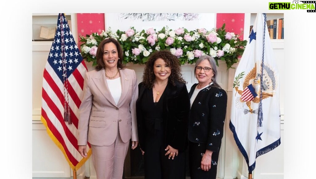 Justina Machado Instagram - My beautiful Mami and I had the pleasure of attending the Dia de las Madres brunch at the @vp residence. It means so much to us for so many reasons. What a blessing ♥️♥️ #chitown #boricua