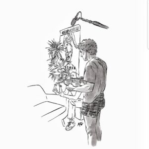 Justine Le Pottier Instagram - "Faire un film, c'est avoir une idée et trouver les gens qui vont t'aider à la réaliser." Alors merci les gens, merci d'avoir donné de votre temps et de votre talent pour que ce film existe. Vous avez été magnifiques, sublimes et terriblement bons ! Personne ne s'est engueulé (enfin pas que je sache) et ça n'arrive jamais sur un plateau normalement. Merci d'avoir donné tant d'énergie pour ce tournage. Merci Alex et Cécile, d'avoir été les premiers à y croire et d'avoir simplement dit : "ok on produit ton film" Merci Sacha, merci pour ta bonne humeur et ton efficacité, merci Nelly à qui j'ai demandé au moins 10 fois par jour : c'est bon on est raccord là ? merci d'avoir répondu à toutes mes questions relous et de m'avoir rassurée à chaque plan. Merci les acteurs, vous êtes si beaux à l'image, mention spéciale à Paul, tu es de tous les plans et t'as tellement assuré, ta bonne humeur a contaminé tout le monde. Merci Augustin tu es le seul assistant caméra que je connaisse à apporter des gâteaux faits maison dès le 1er jour... Merci à nos régisseurs d'amour qui, non seulement nous ont nourris comme seules nos mères auraient pu le faire, mais qui nous ont trouvé ce putain de décor de cuisine, ça c'est grand. Merci Ugo d'avoir sacrifié un dos et une épaule sans jamais râler, merci Dav Tab pour ta gentillesse et ton talent (avoue on est content de tourner un format plus long) merci Pierre, décorateur et accessoiriste multitâche, chez qui je soupçonne un don d'ubiquité parce que c'est fou de créer une dizaine de décors tout seul, merci Vincent et Kim d'avoir rendu nos comédiens beaux et si bien coiffés, merci Matthieu, merci Marion et merci Leslie d'avoir apporté un vrai plus à la création des personnages, je sais à quel point que vous êtes débordés, on a tellement de chance que vous ayez accepté ce projet. Merci à Basile, qui n'a eu de cesse de nous dire : " oui c'est cool". Merci Jason, Arthur, Antoine, Justin, les ninjas de l'ombre. Je suis si fière d'avoir travaillé avec vous. Merci @annaapter qui en plus d'être une super comédienne, a quand même un sacré talent de dessinatrice.
Et enfin merci le #cnctalent et merci l'#adami d'avoir soutenu le film ❤