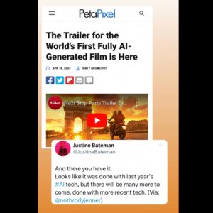 Justine Bateman Instagram - Some #AI “news,” via @toastycakes.
