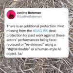 Justine Bateman Instagram – More issues to look at in the #SAG tentative #AI agreement