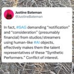 Justine Bateman Instagram – More issues to look at in the #SAG tentative #AI agreement