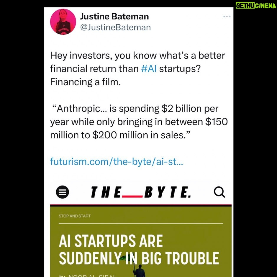 Justine Bateman Instagram - #AI #GetAClue
