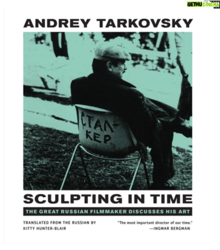 Justine Bateman Instagram - Next week in #FilmClub is about a book. Read Andrei Tarkovsky’s book, “Sculpting in Time” beforehand and come discuss Mon 2/19 4pPT on @Clubhouse. Link in bio.