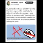 Justine Bateman Instagram – Schools, teachers, you are fucking up. 
Big time. 
F.
#AI #AIisTrash