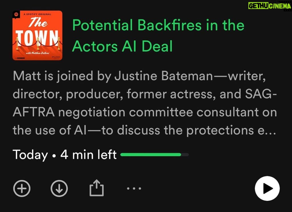 Justine Bateman Instagram - Great talking to @MattBelloni again about how #AI will affect #SAG actors. “Contracts are not for when people are being reasonable. They’re for when one or both parties lose their minds.” Link in bio.