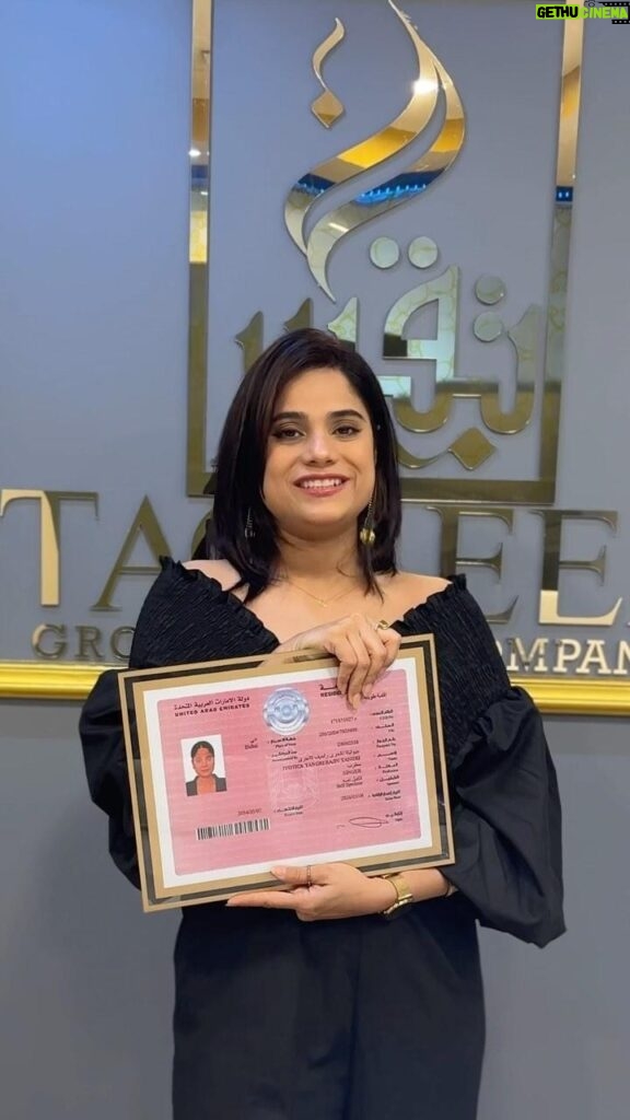 Jyotica Tangri Instagram - Our melodious and talented prodigy @jyoticatangri received her Golden visa, it was a pleasure managing her golden visa process through @rrproductions2024 It feels great to see a smile on her face. Note: I manage golden visa procedures for artists, contact now to get yours. #HappyClient #goldenVisa #uae