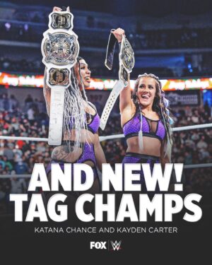 Kacy Catanzaro Instagram - Congratulations to our NEW @WWE Women's Tag Team Champions!