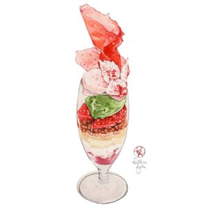 Kailene Falls Instagram - 🌸🌸Sakura Collection🌸🌸
🌸🌸さくらコレクション🌸🌸

I can’t believe spring is already here! We’re starting to see the beginnings of the cherry blossoms here in Tokyo, and sakura-themed sweets have begun! I have a few I plan to paint this year, and you can expect another sakura collector or two this year, since I’ve painted so many cherry blossom desserts in the past! Which would you most like to try?

② Sakura Cakes 桜のケーキ
③ Sakura Mochi 桜もち
④ Sakura Eclair 桜のエクレア
⑤ Sakura Parfait 桜パフェ
⑥ Sakura Tea   Yokan 桜茶 羊羹
⑦ Sakura Frappuccino 桜フラペチーノ
⑧ Sakura Donut 桜ドーナツ
⑨ Sakura Croissant 桜クロワッサン

もう春って感じの日が増えてますね！東京だと桜の蕾をところどころ見かけるよううになって、季節限定の桜スイーツも始まっていますね。今年も桜テーマで数枚を描く予定だけど、とりあえず以前描いたものを集めてコレクションにしました！今まで桜テーマで２０枚近く描いているので、今年も桜コレクション数枚も投稿の予定です。この中で一番食べたいのがどれでしょうか？