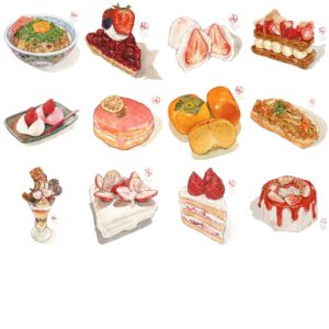 Kailene Falls Instagram - 初めての個展！
My First Solo Exhibition
(English Below)

14日まで、大阪阪神百貨店の梅田本店にて、初めての個展が開催中です！展示販売の作品が60点、そのうちにいちごテーマのとのが23点あります。そして、グッズ販売、サイン入りの本、水彩フードイラストのワークショップも！

大阪まで来られない方は、電話にてもオーダーできます。「06-6345-1202」までにお問い合わせください。またこちらでメッセージを送ってください！フレーム代込みで2.5〜4.8万円で販売しています。

そしてワークショップですが、昨日と今日は満席でしたが、日曜日はまだ空きがあります。16時半〜19時ですので、ご興味ある方はメッセージを送ってください！

I’m in Osaka holding my first exhibition until Feb. 14th at the Hanshin Department Store in Umeda! I’m showing/selling 60 pieces including 23 strawberry themed artworks. There are also artist goods and workshops!

Shipping of artworks is only available within Japan, but if you are in Japan and are interested, send me a message and I can guide you through the online payment process at the department store.

The Sunday workshop still has openings as well, so send me a message if interested!