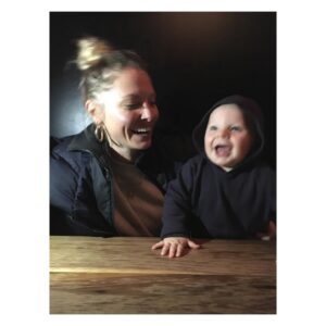 Kaitlin Doubleday Instagram - Not the best pics but the absolute best dinner date...although, at only 8 1/2 months old, he’s already bored of us within about 10 minutes and needs to have his high chair turned out to the restaurant so he can make new friends.