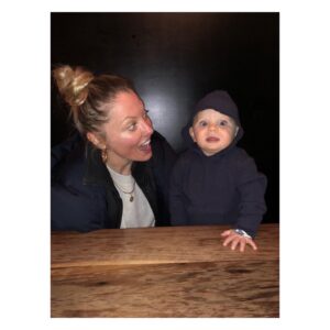 Kaitlin Doubleday Instagram - Not the best pics but the absolute best dinner date...although, at only 8 1/2 months old, he’s already bored of us within about 10 minutes and needs to have his high chair turned out to the restaurant so he can make new friends.