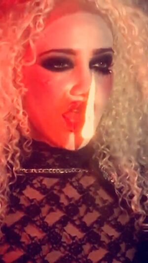 Kallee Brookes Instagram - There actually was a playing card on fire in my mouth when we shot the cover art for my song Cards. Everyone thought it was photoshop but no, I almost burnt my face off!! 🔥🃏 lol 

#pop #artist #cards #playingcards #tarotcards #singer #popsinger #fire #flames #daredevil #explore #explorepage #reels #igreels #reel #instagramreels #viral #viralvideo
