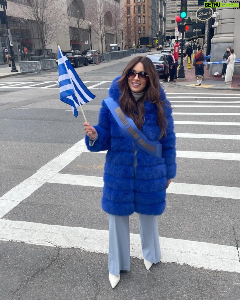 Kalomoira Sarantis Instagram - Thank you, Boston, for the incredible honor of being your Grand Marshal for the Greek Independence Day Parade. I felt so welcomed by everyone and am so proud to be Greek. 🤍💙 Ζητώ Ελλάς 🇬🇷