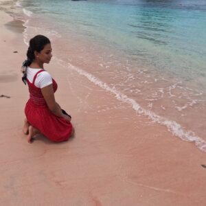 Kamakshi Bhaskarla Instagram - One of the best views of 2024! 💕
#pinkbeach
Pink Beach is located on the island of Komodo, which is one of the five islands that make up the Komodo National Park. The park is a UNESCO World Heritage site. The beach is named for its pink sand, which is caused by the presence of foraminifera, a type of microscopic marine organism. And the color is most vibrant at sunrise and sunset. The beach is also home to a variety of marine life, including sea turtles, manta rays, and dolphins. 
If you're looking for a beautiful and unique beach to visit in Indonesia, then Pink Beach is definitely worth a visit. It's a truly unforgettable experience.

. 
. 
. 
. 
. 
. 
. 
. 
. 
. 
. 
#love #travel #traveler #solo #instagood #indonesia #femaletraveler