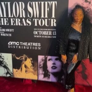 Kamilah Marshall Instagram - Pretty SURREAL. NOT real. ‘Cept, it was REAL. Thank you @taylorswift. 🩷

We just SCREAMED ALL NIGHT at the screen ROOTING for and LOVING each other. 😑

(Swipe to end)
P.P.s.s.s….@Adamsandler is THEE nicest human and told ME I was “funny as shit” ADAM, you sir are “funny as shit”. Thanks for PLAYING.

THANK YOU to my peeps who HELPED  me look and feel m’BEST. 

Dress: Veronica Beard
Necklace & Earrings: Gabriel New York @gabrielandco
Rings: Sterling Forever @sterlingforever 
Bag: Simitri @simitri.shop
Blazer: Orttu @orttu_official

GLAM:
Styled: @lizzyseguin
Hair: @kalisimpressions
FaceBeat: @littleroc.nia