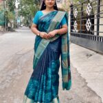 Kannika Snekan Instagram - The Tussar Silk Saree is from @bagavati_boutique . One upcoming Unique boutique located in Tuticorin. They have wide range of sarees and maxis for any occasions . Do visit the page and check out their collections