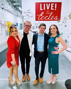 Kara Lindsay Instagram - Salt Lake City 3/9 with these fools that I like a lot
#LiveattheEccles
#BroadwayReview 
#🥰