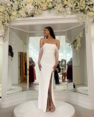 Kara Royster Instagram - Thank you so much @azazieofficial !  Loved getting to check out the amazing showroom and felt beautiful in my dress. Be sure to check out the formal and informal styles of #azazie ✨🤍