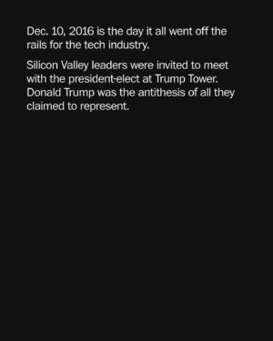 Kara Swisher Instagram - An exclusive excerpt from @KaraSwisher’s forthcoming “Burn Book: A Tech Love Story”:

As it turned out, it was capitalism after all.

If I had to pick the moment when it all went off the rails for the tech industry, I’d choose Saturday morning, Dec. 10, 2016, when I was at a farmers market considering some epic Meyer lemons with my oldest son, who liked to cook. It was there in the San Francisco sunshine that I got a tip: The crowned heads of Silicon Valley’s most powerful tech companies had been summoned to tromp into Manhattan’s Trump Tower and meet the man who had unexpectedly just been elected president and was the antithesis of all they supposedly represented.

“Skulk” was more like it. The only reason I was hearing about the tech summit was because one of tech’s top-tier players had not been invited because of his “liberal leanings” and “outspoken opposition” to President-elect Donald Trump. The outcast called me in a lather.

“Sucking up to that corpulent loser who never met a business he didn’t drive straight into a wall, it’s shameful,” he said. “Can you believe it? Can you believe it?”

After decades of covering the nascent internet industry from its birth, I could believe it.

🔗 Visit the link in the bio of @PostOpinions to read more.
✏️ Illustrations by @DougChayka.