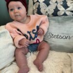 Kara Keough Instagram - 3 (and 3/4) months of this cutie. #StetsonLou #4thkidproblems