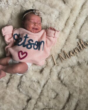 Kara Keough Instagram - 1 month of lovin’ Stetsy Lou 🤍