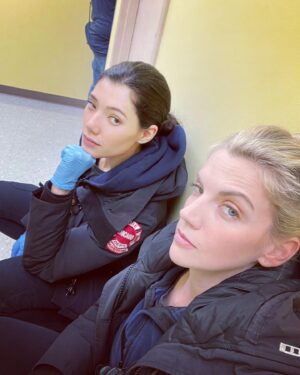 Kara Killmer Instagram - Season 11 photo dump. Mostly of @hanakogreensmith and I acting nuts, but some quality #bts of @danielkyri and @mrmayo and a few others as well. It’s all about humor here. My favorite is Hanako’s, “God she’s beautiful,” comment in the last slide. @nbconechicago @wolfentertainment
