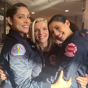 Kara Killmer Instagram - Surrounded by perfection. #firetrio @nbconechicago #chicagofire @wolfentertainment @mrmayo @hanakogreensmith
