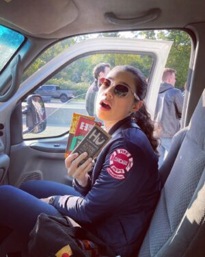 Kara Killmer Instagram - Season 11 photo dump. Mostly of @hanakogreensmith and I acting nuts, but some quality #bts of @danielkyri and @mrmayo and a few others as well. It’s all about humor here. My favorite is Hanako’s, “God she’s beautiful,” comment in the last slide. @nbconechicago @wolfentertainment
