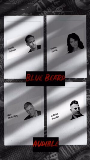 Karen David Instagram - Such wonderful reviews coming in for “Blue Beard”, out now on @audible 🙏🏾🙏🏾🙏🏾• @realjimclemente had brought in the original, leather bound transcripts of James Watson’s confession of his multiple wives, murders and bank robberies along the west coast. I could not stop reading! If you love a good crime series, you will love this one, written by Jim and #PeterMcDonnell To tell this story with #JosephFiennes was a thrill. @adrianpasdar and @holtmccallany are such pros. Our director, #GregNelson created an essence of a theatrical backdrop in our VO booths, making the whole experience so much more heightened and terrifying for these characters. Mad love to @lisazambetticasting for putting together a dream team to work with. ❤️🙏🏾 If you’re doing a road trip or have a long drive this Memorial weekend, check #Bluebeard out on #audible •Link in my bio or copy and paste: https://www.audible.com/pd/Bluebeard-Audiobook/B0CZ7MTJ7T