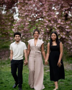 Karen Pittman Instagram - Sometimes, as a mother, you get to make your kids walk amongst the cherry blossoms and smile for the fucking camera.  Sometimes. ❤️ Happy Mothers Day!!