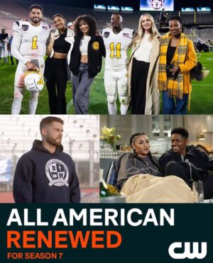 Karimah Westbrook Instagram - You asked for it, you got it. ✨✨✨ Congrats to the cast, writers and crew. #AllAmerican #Renewed #Season7