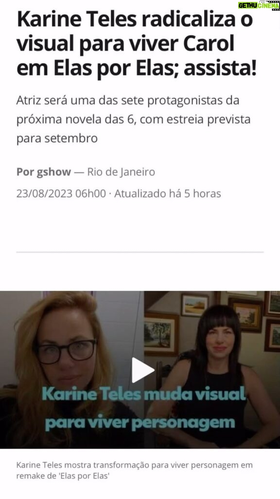 Karine Teles Instagram - Hoje vai ao ar o último capitulo da novela. Foi coisa pra caramba. Jornada mesmo. Missão cumprida. #fizateumreels