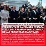 Karol Cariola Instagram – 🔴📢 La Presidenta de la Cámara de Diputadas y Diputados, Karol Cariola asistió a la ceremonia por el aniversario de las 145° #GloriasNavales y del Combate Naval de Iquique, ocasión en la que valoró el reconocimiento hecho por el comandante en jefe de la Armada, Juan Andrés de la Maza, sobre la aprobación del proyecto de ley que aumenta la planta de oficiales en el Escalafón Litoral de la Armada. 

👉🏻 “En cuanto asumí como presidenta, una de las primeras reuniones que sostuve fue con el almirante de la Maza, quien nos propuso y nos planteó la posibilidad de acelerar la tramitación de un proyecto de ley que aumenta la dotación de la policía marítima, precisamente porque una de las formas de hacernos cargo de combatir el crimen organizado es cubriendo nuestras fronteras marítimas”, aseguró la legisladora.

👉🏻 En esa línea, agregó que “hay lugares donde está ingresando el crimen organizado por el mar y tomar medidas para fortalecer las acciones en esta dirección también ha sido parte de la agenda de trabajo que hemos llevado adelante en materia de seguridad. Él la destacó y agradezco mucho que en su momento el almirante nos haya hecho ver la importancia de contribuir en esa dirección”, finalizó la diputada Cariola.