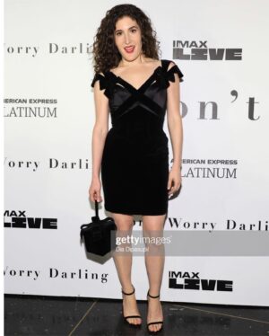 Kate Berlant Instagram - Don’t Worry Darling is in theaters this Friday! Thank you, @oliviawilde and @katierosesilberman for this movie 💋 (Styled by @jaredellner / Makeup by @quinnmurphy / Hair by @juliamannino_hair) And the dress is vintage @muglerofficial