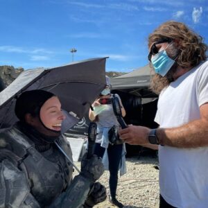 Kate Kennedy Instagram - A tin of B(iscui)TS from episode 5. 

@halotheseries @paramountplus @amblin

1 & 2) Schlappin the bassnipes
3) Danny Sapani spartan sandwich ft. superstar stunt performers @pannecooking & Ibé Kieta. 
4) Director Jonathan Liebesman using a very small fan on his very biggest fan. 
5) Our two AD angels from heaven. Must have clocked 100k steps a day for the battle.
6) The back of the man the myth the megawatt king @kwlindenlaub 
7) Hoopah! Our pure legend of a leader Chief @officialpabloschreiber ft. our crew of heroes. 
8) 343’s Halopedia, it’s Kenneth Peters. (Rare sight of him here without his red jacket.) 
9 & 10) Gorge sauces @natasha_culzac @charliemurphyactress @oliveisgray 

Photos: @annaveraphoto @annepoltorak @natasha_culzac I think