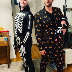 Kate Rockwell Instagram - My baby OWNS Halloween
 🎃☠️ #davidspumpkins #theskeletonsare #partofit