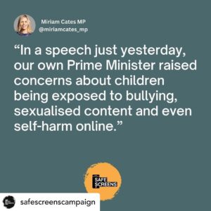Kate Silverton Instagram - If you are in support you can see the ways in which you can help to effect change in the caption below … 

#repost

safescreenscampaign The time is now to protect our children. The evidence of harms from smartphone addiction is overwhelming, and as a society, we cannot stand by and let this continue. 

Pressure is increasing to take action as we can see from Miriam Cate’s brilliant speech debate in Parliament to discuss the impact of smartphones and social media on children.

Pressure is growing on our government to take action.
We need action, and we need it now.

If you’re ready to support this vital call for change, there are two urgent actions you can take today:

1️⃣ Use our template (see link in bio) to send a single email to all of the main political party leaders and your MP. Your voice matters, and your advocacy can make a difference.

2️⃣ Support this call by adding your name to our campaign to help us to evidence the strength of public feeling around this issue.

We implore you to take action.

#safescreens #safescreensforteens #regulatesmartphones #screentime #screentimeforkids #screentimelimits