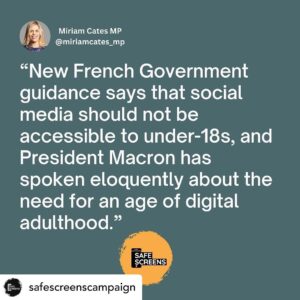Kate Silverton Instagram - If you are in support you can see the ways in which you can help to effect change in the caption below … 

#repost

safescreenscampaign The time is now to protect our children. The evidence of harms from smartphone addiction is overwhelming, and as a society, we cannot stand by and let this continue. 

Pressure is increasing to take action as we can see from Miriam Cate’s brilliant speech debate in Parliament to discuss the impact of smartphones and social media on children.

Pressure is growing on our government to take action.
We need action, and we need it now.

If you’re ready to support this vital call for change, there are two urgent actions you can take today:

1️⃣ Use our template (see link in bio) to send a single email to all of the main political party leaders and your MP. Your voice matters, and your advocacy can make a difference.

2️⃣ Support this call by adding your name to our campaign to help us to evidence the strength of public feeling around this issue.

We implore you to take action.

#safescreens #safescreensforteens #regulatesmartphones #screentime #screentimeforkids #screentimelimits